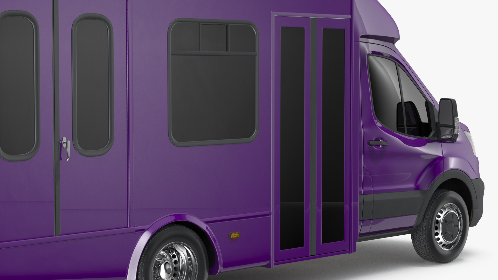 Passenger Shuttle Bus Simple Interior 3D