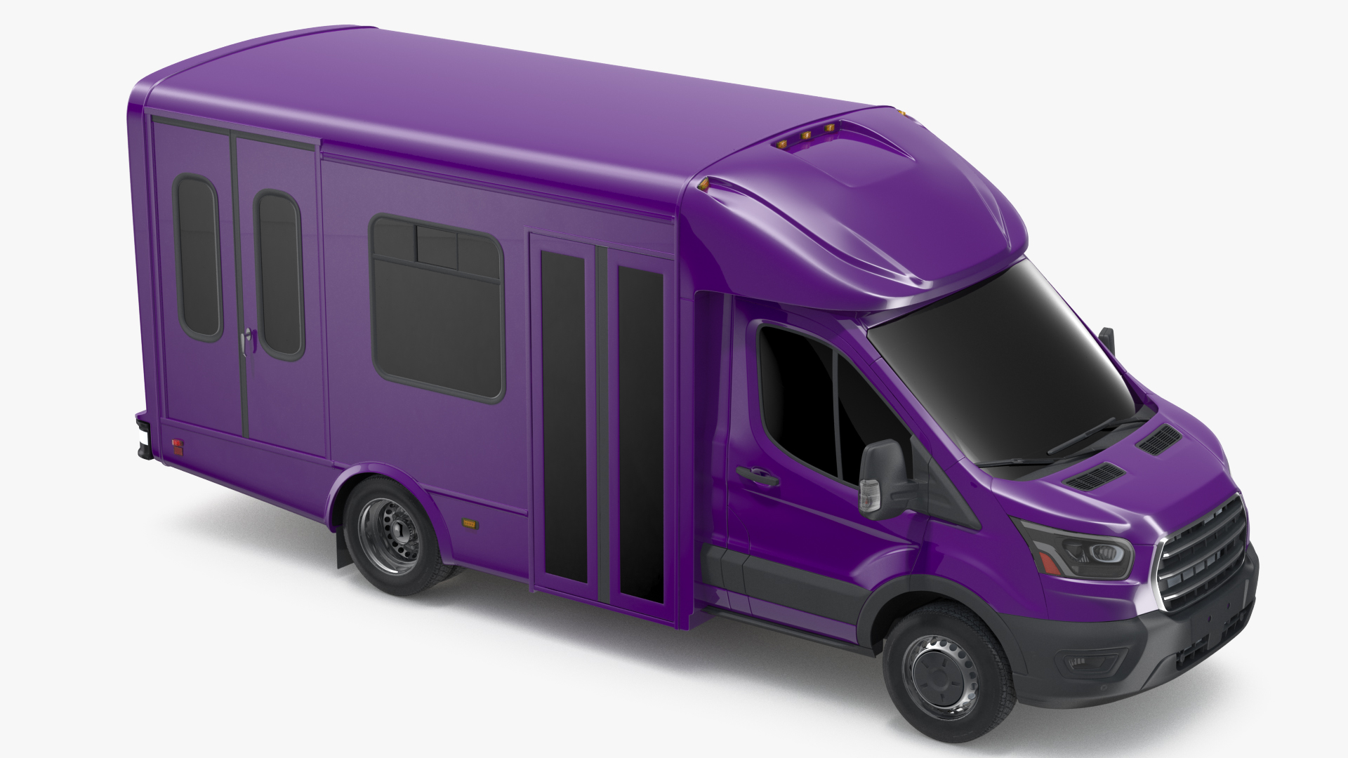 Passenger Shuttle Bus Simple Interior 3D