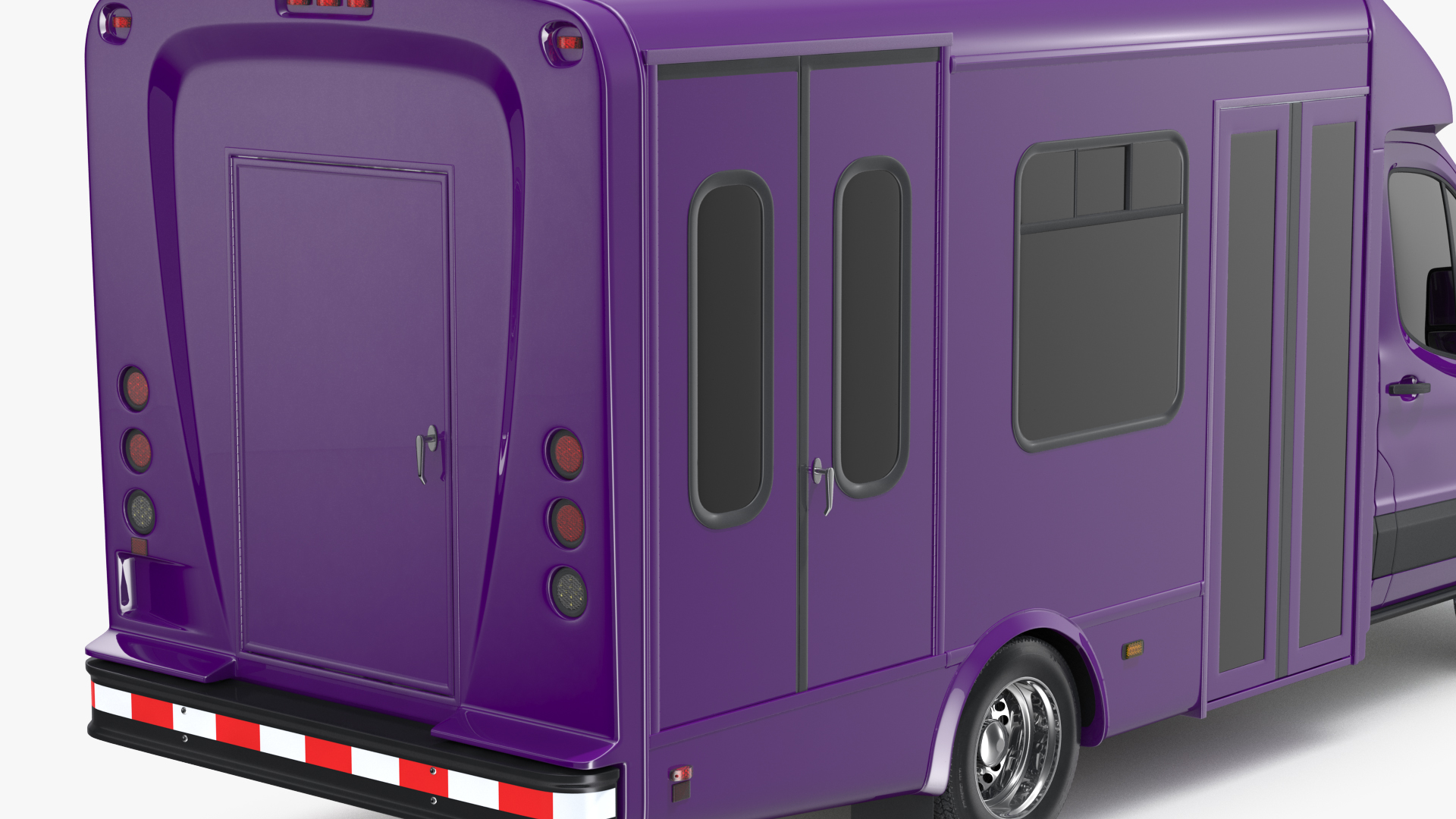 Passenger Shuttle Bus Simple Interior 3D