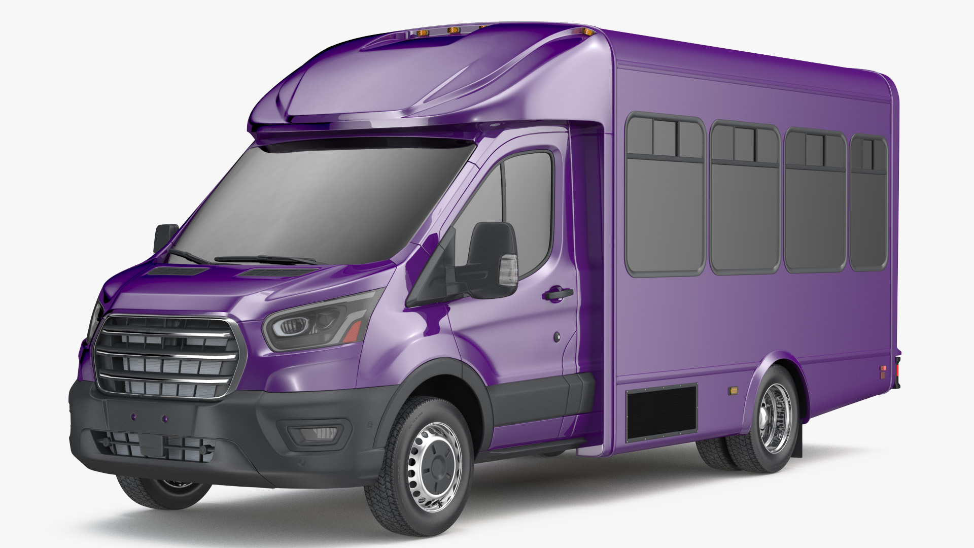 Passenger Shuttle Bus Simple Interior 3D