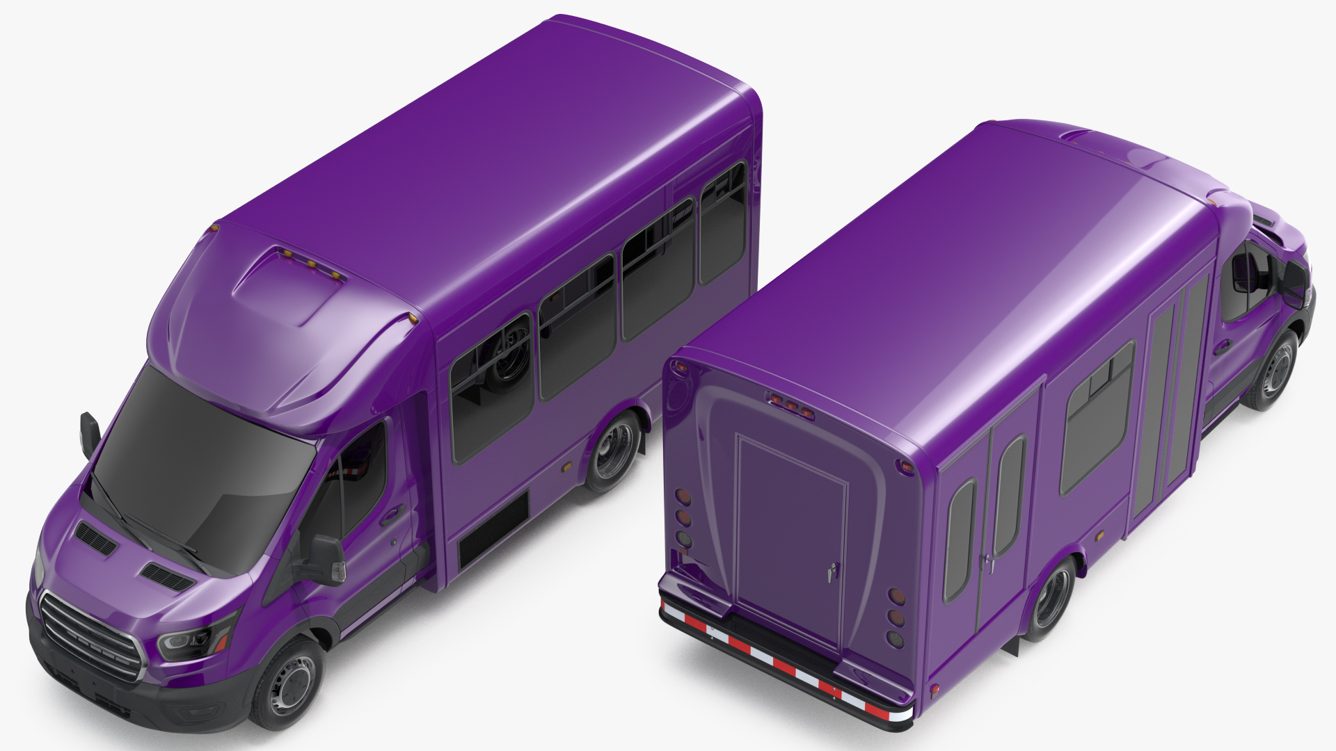 Passenger Shuttle Bus Simple Interior 3D