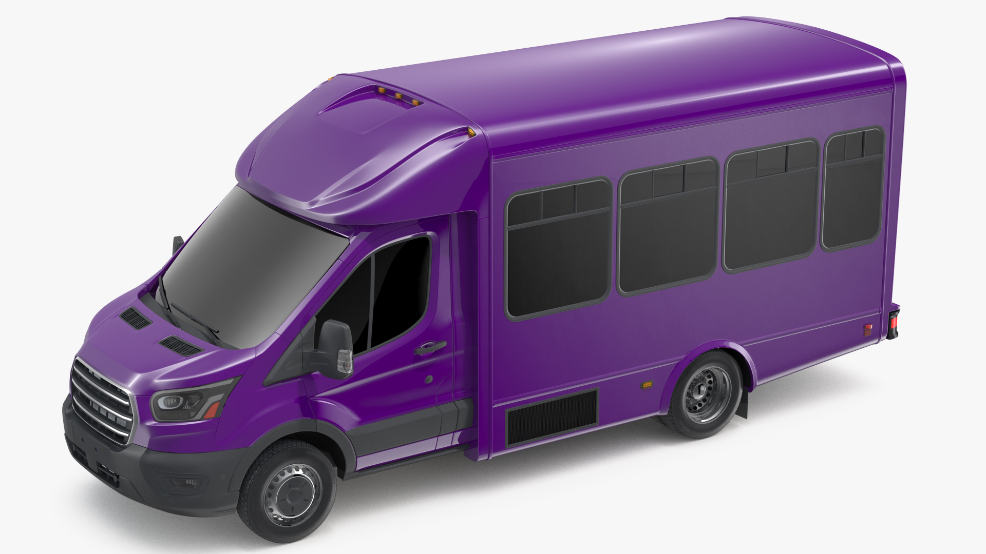 Passenger Shuttle Bus Simple Interior 3D