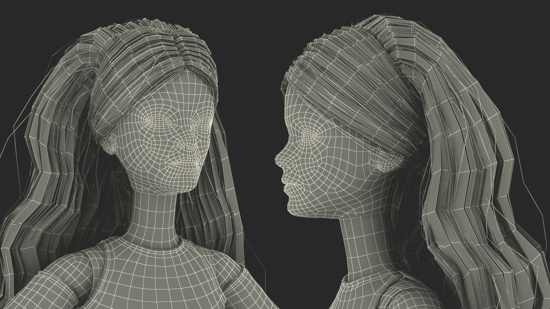 3D model Barbie Doll White Dress Rigged