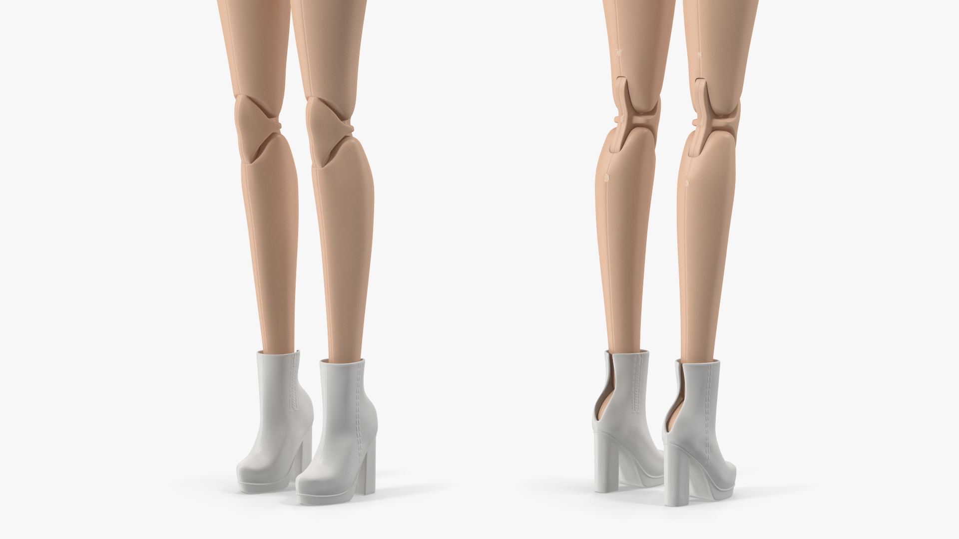 3D model Barbie Doll White Dress Rigged