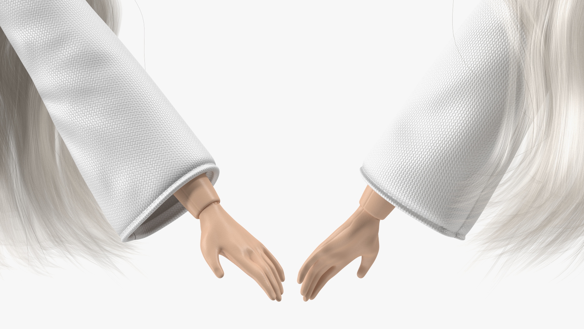 3D model Barbie Doll White Dress Rigged