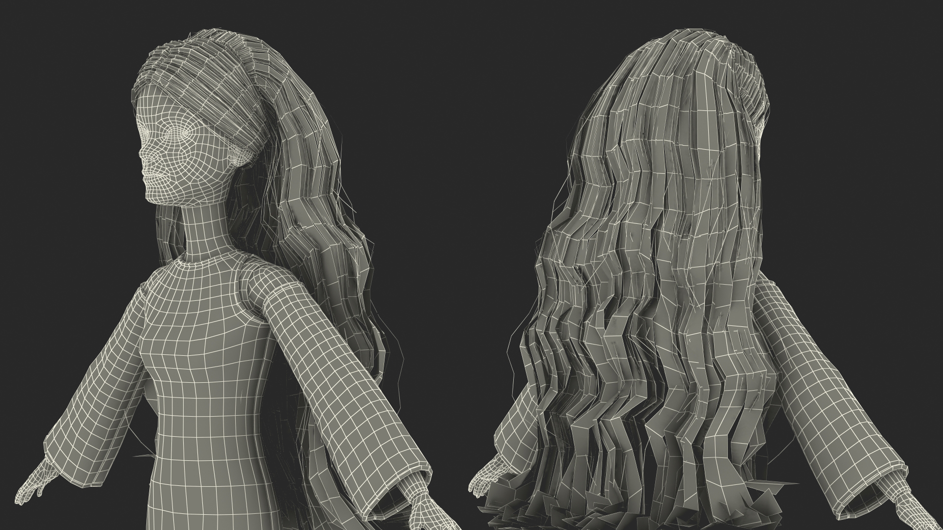 3D model Barbie Doll White Dress Rigged