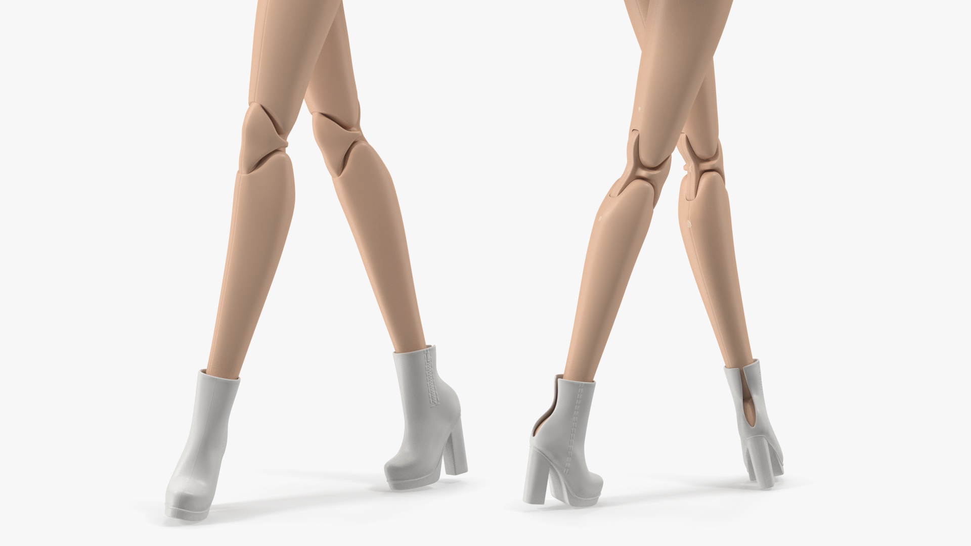 3D model Barbie Doll White Dress Rigged