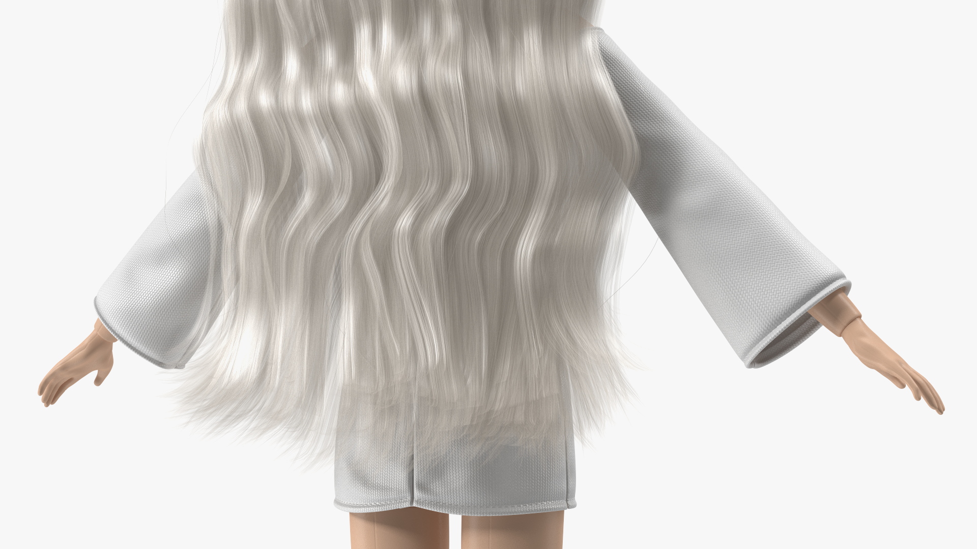 3D model Barbie Doll White Dress Rigged