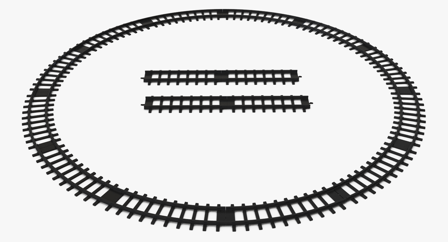 Toy Rail Track 3D model