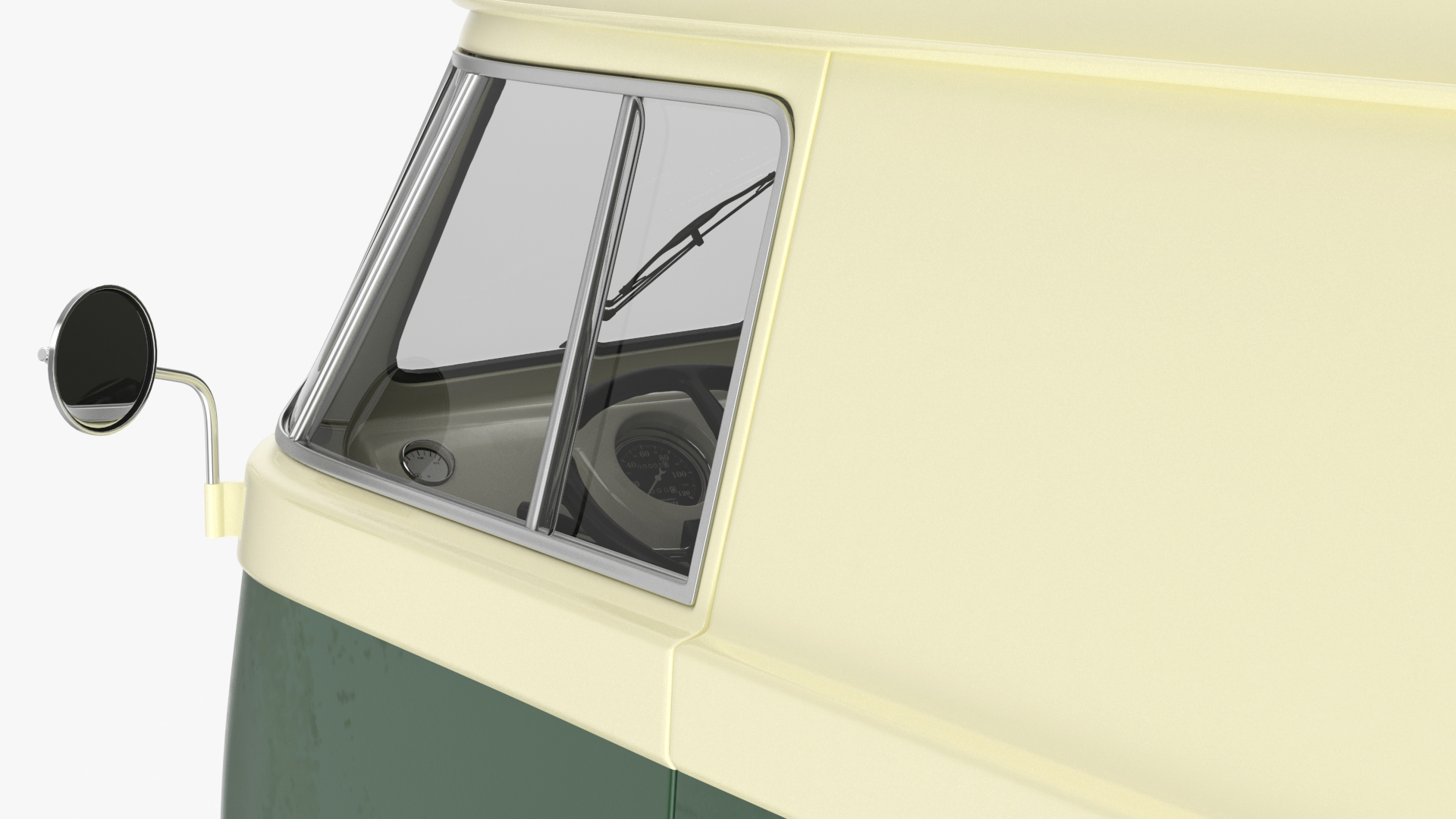 Vintage Volkswagen Bus with Side Door Rigged 3D model