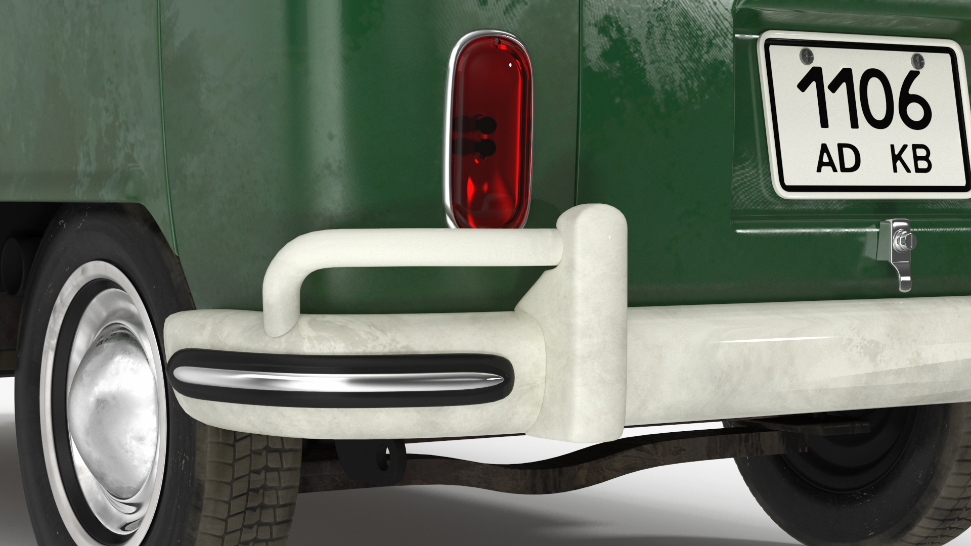 Vintage Volkswagen Bus with Side Door Rigged 3D model