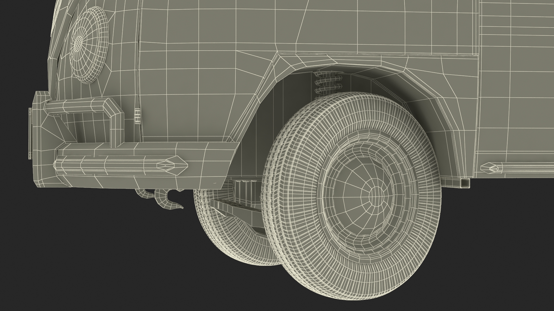 Vintage Volkswagen Bus with Side Door Rigged 3D model