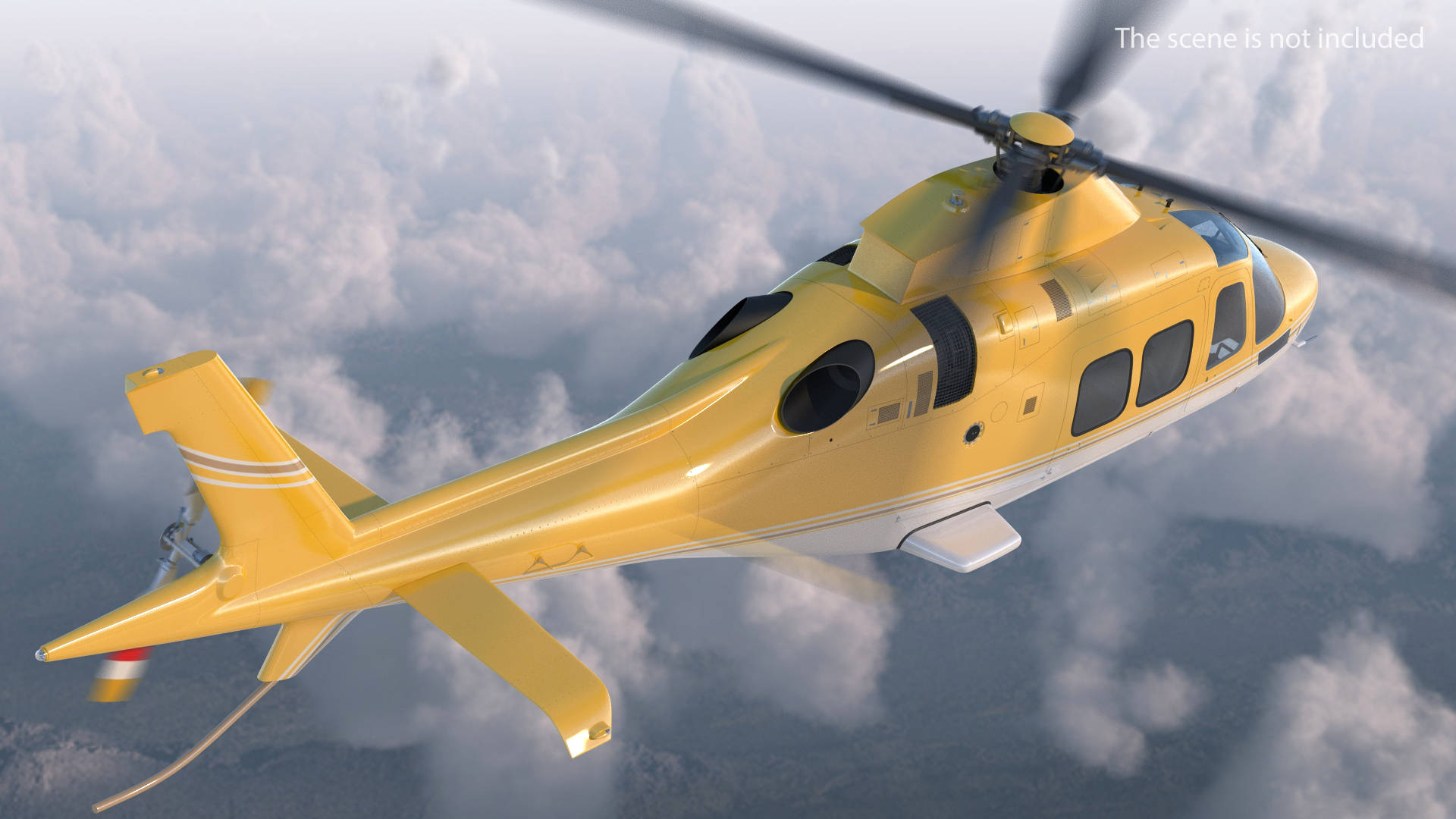 Multi-Purpose Helicopter Retractable Landing Gear 3D model