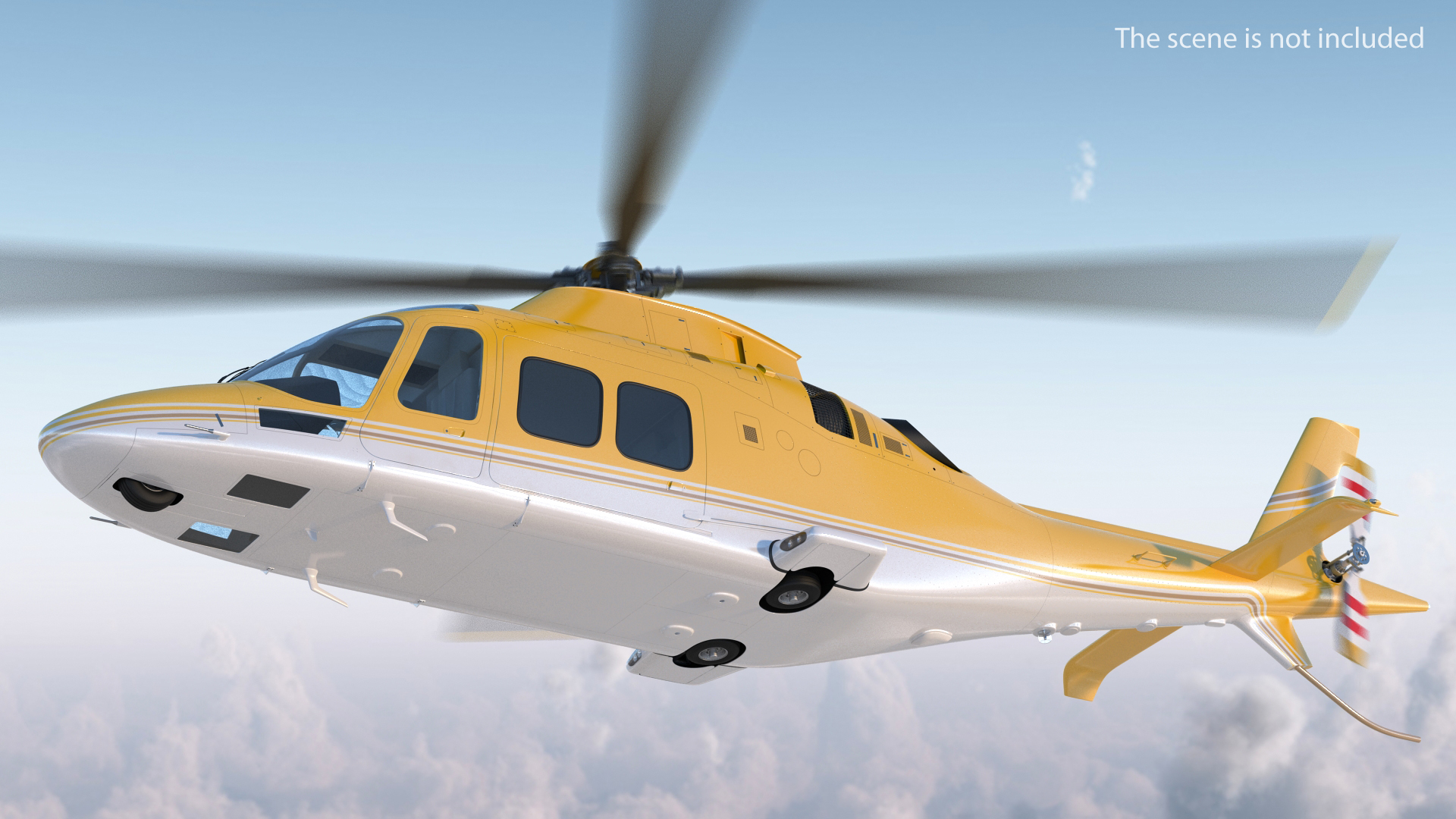 Multi-Purpose Helicopter Retractable Landing Gear 3D model