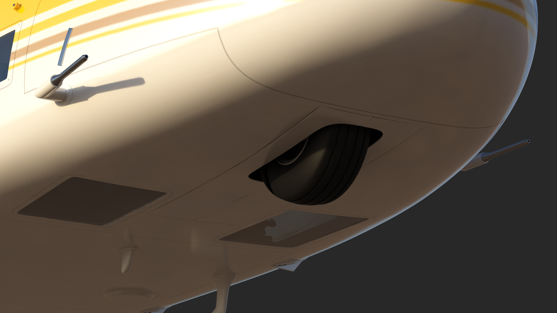 Multi-Purpose Helicopter Retractable Landing Gear 3D model
