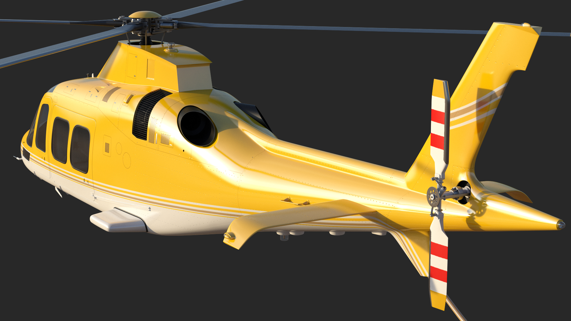 Multi-Purpose Helicopter Retractable Landing Gear 3D model