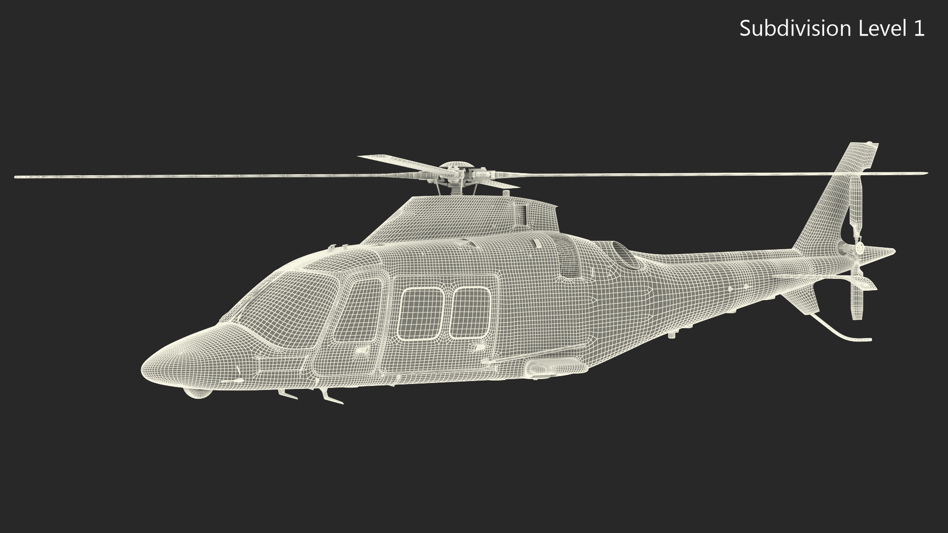 Multi-Purpose Helicopter Retractable Landing Gear 3D model