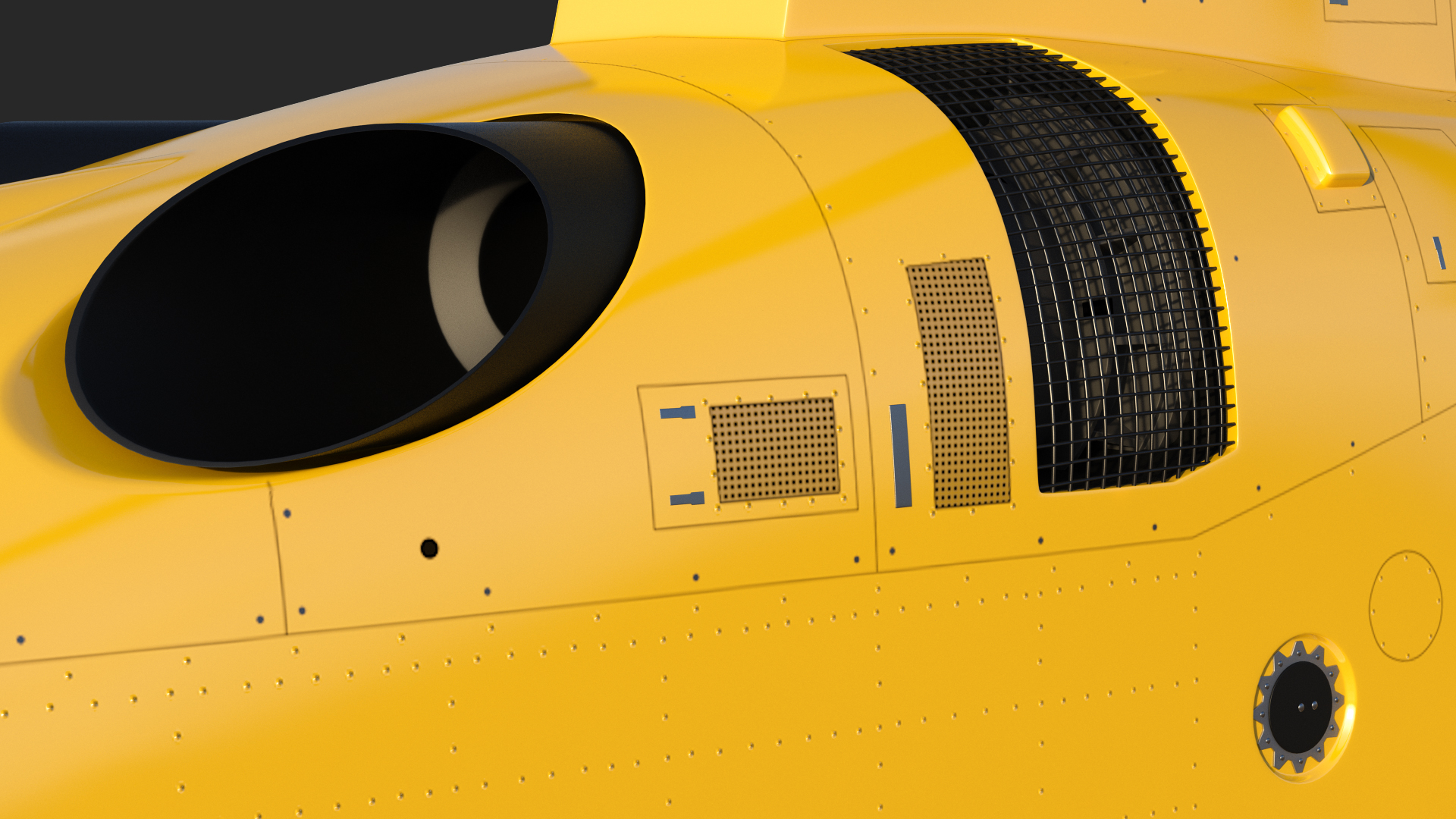 Multi-Purpose Helicopter Retractable Landing Gear 3D model