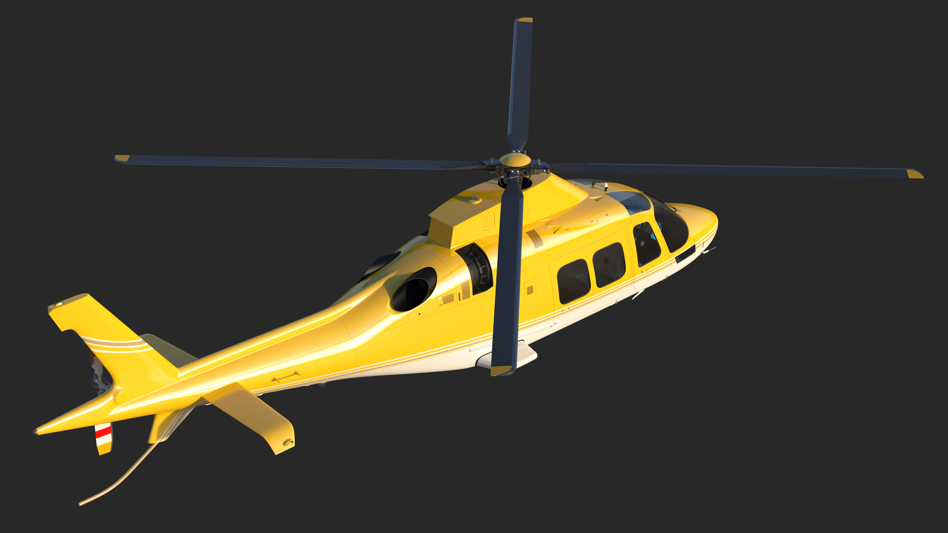Multi-Purpose Helicopter Retractable Landing Gear 3D model