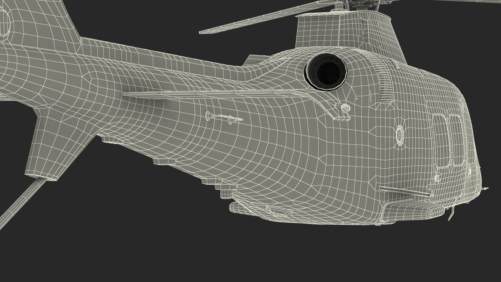 Multi-Purpose Helicopter Retractable Landing Gear 3D model