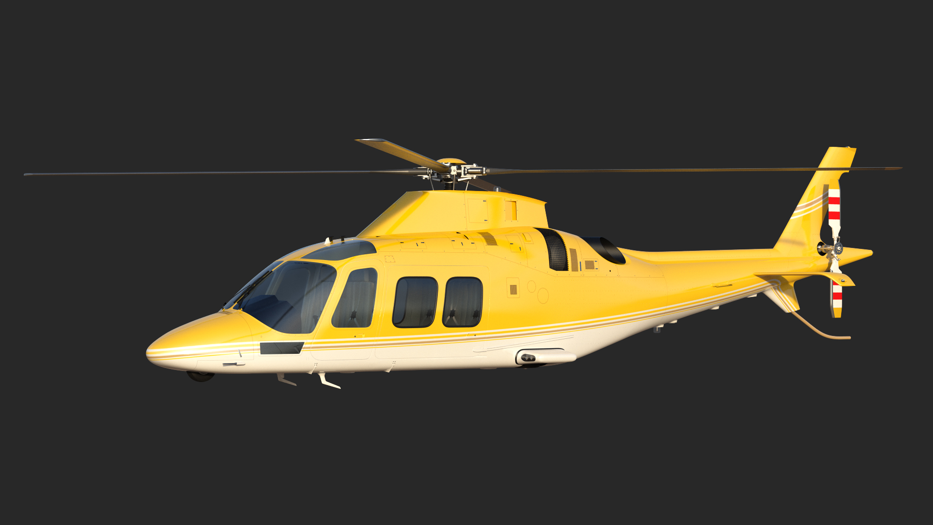 Multi-Purpose Helicopter Retractable Landing Gear 3D model