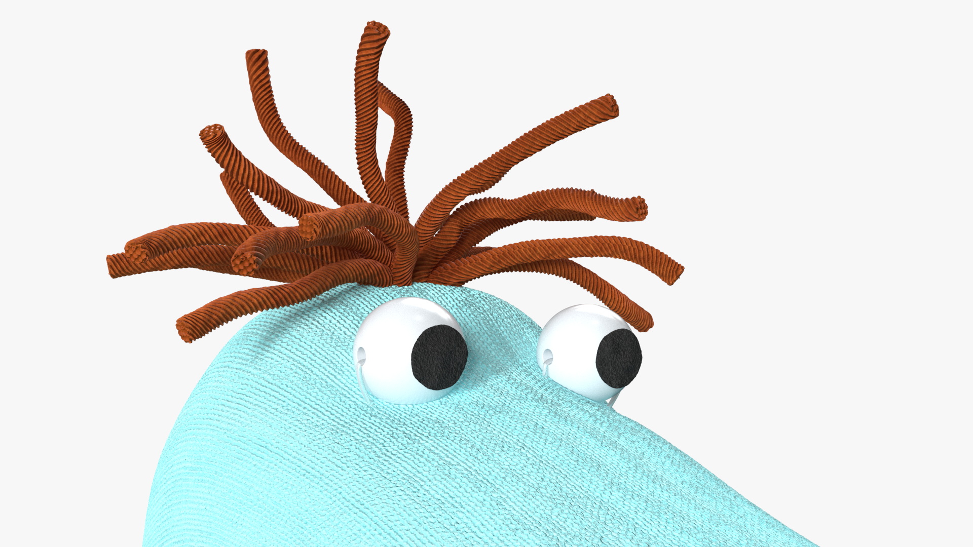 Sock Puppet with Googly Eyes Boy Blue 3D