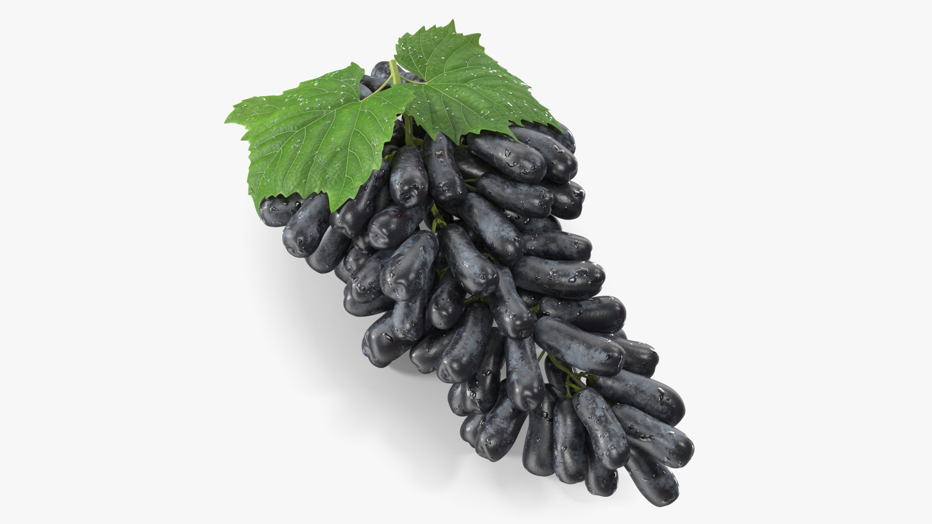 Wet Grape Lady Finger Sweet Sapphire Lying 3D