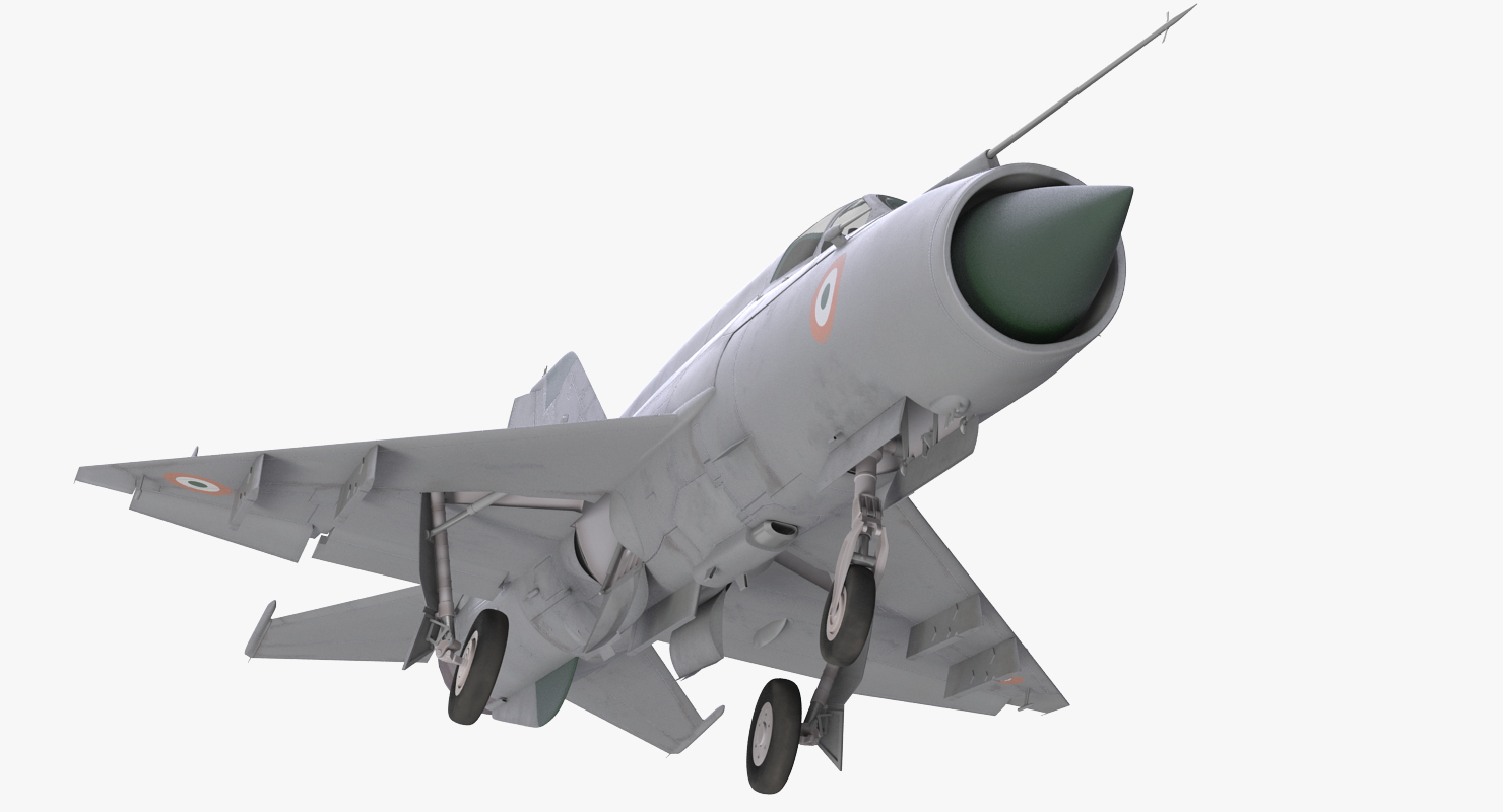 3D model MiG 21 Bison Indian Air Force IAF Rigged