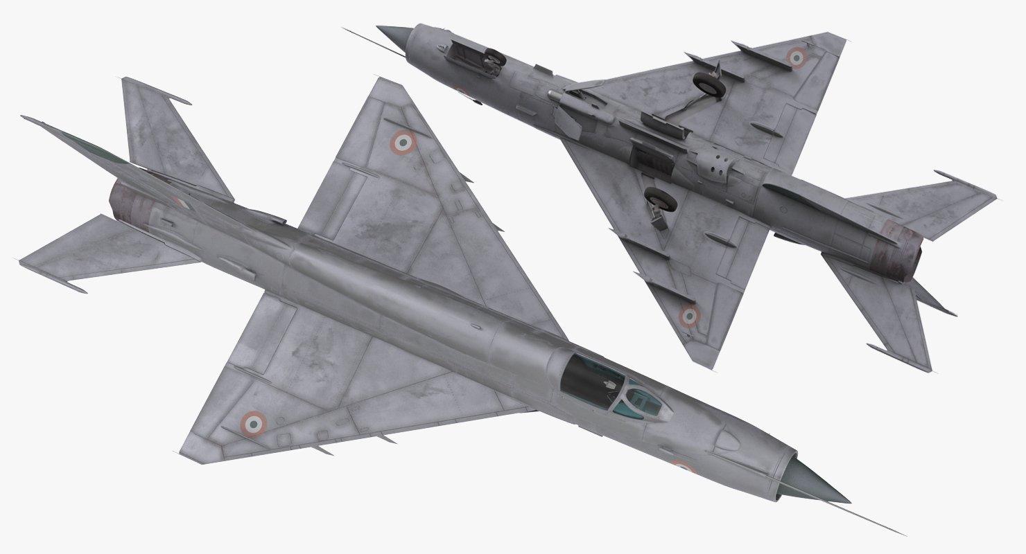 3D model MiG 21 Bison Indian Air Force IAF Rigged