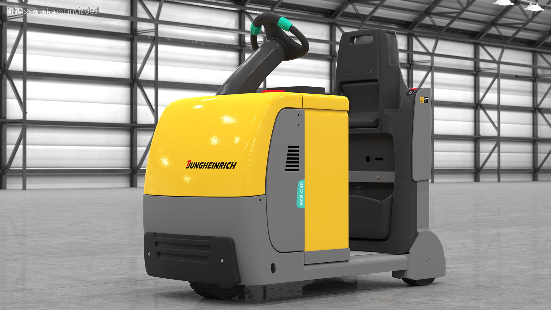 3D Jungheinrich EZS C40 Electric Tow Tractor Rigged model