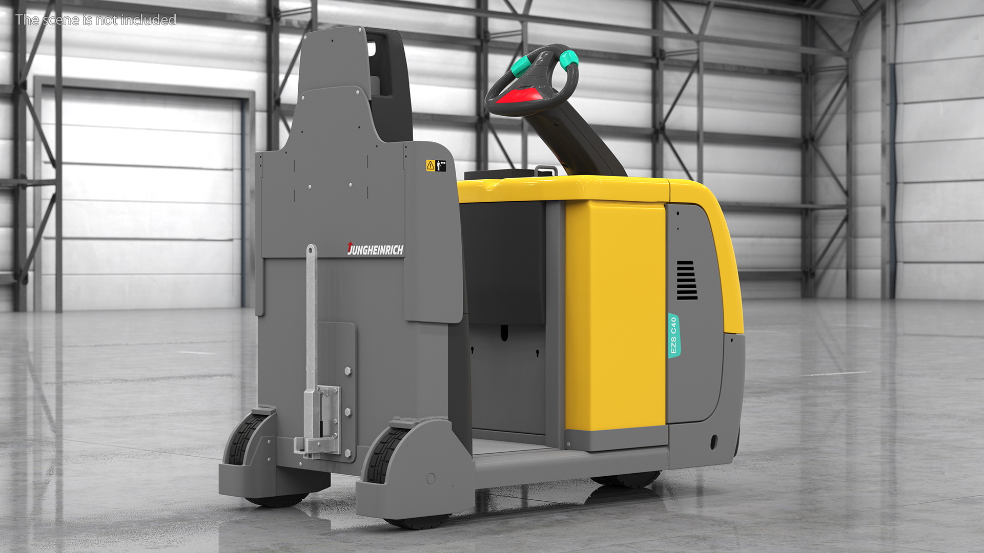 3D Jungheinrich EZS C40 Electric Tow Tractor Rigged model