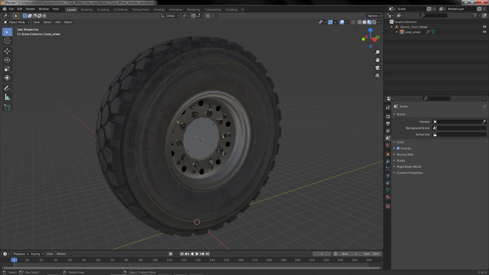3D model Electric Truck Wheel
