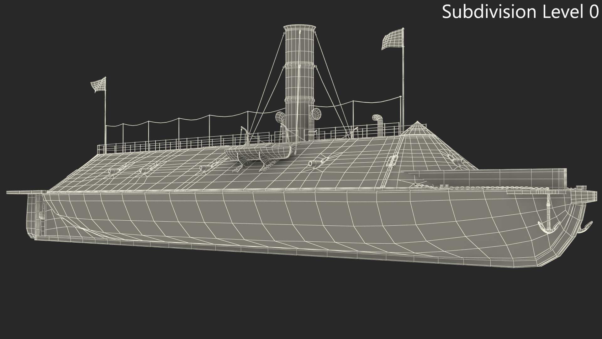 Confederate Navy Ship CSS Virginia 3D model