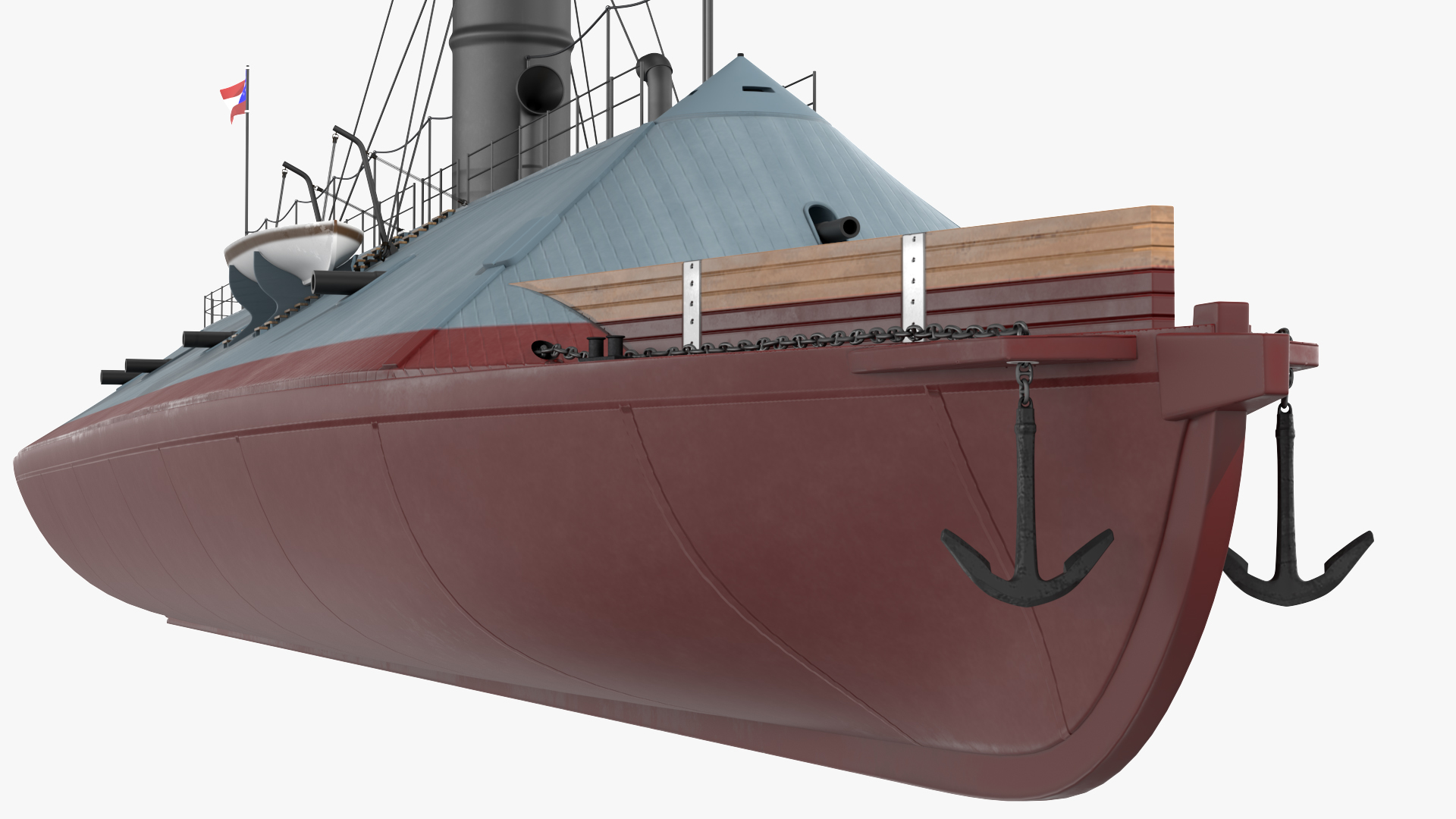 Confederate Navy Ship CSS Virginia 3D model