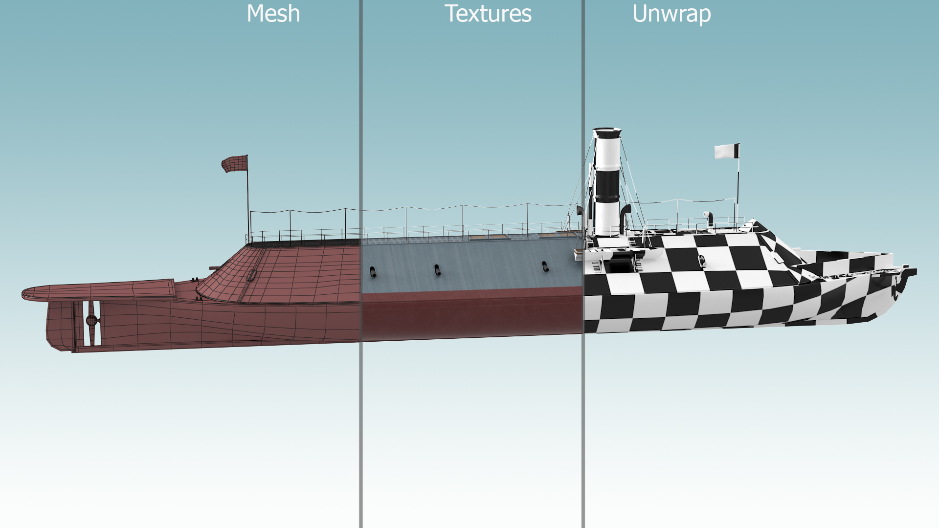 Confederate Navy Ship CSS Virginia 3D model