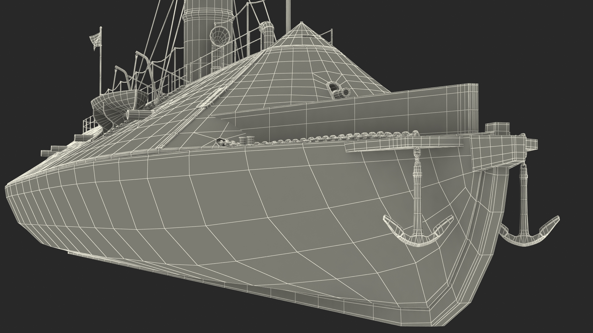 Confederate Navy Ship CSS Virginia 3D model