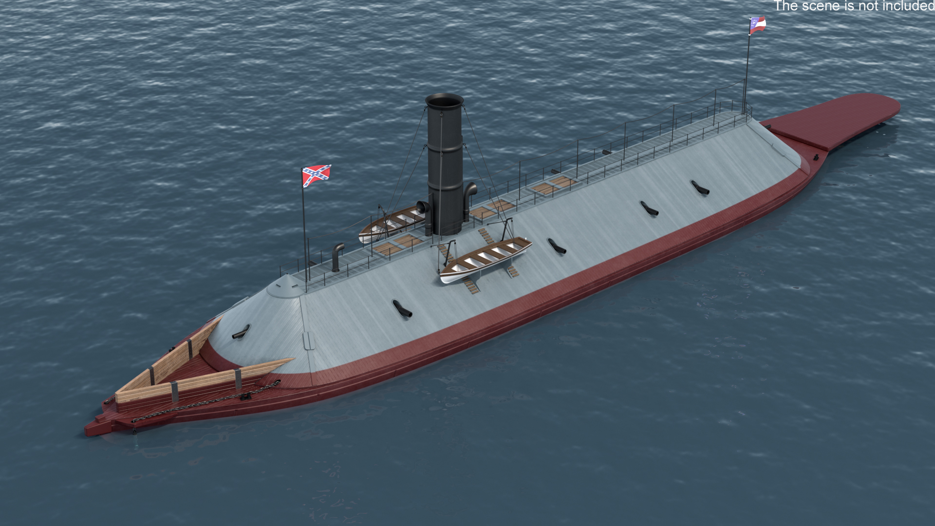Confederate Navy Ship CSS Virginia 3D model