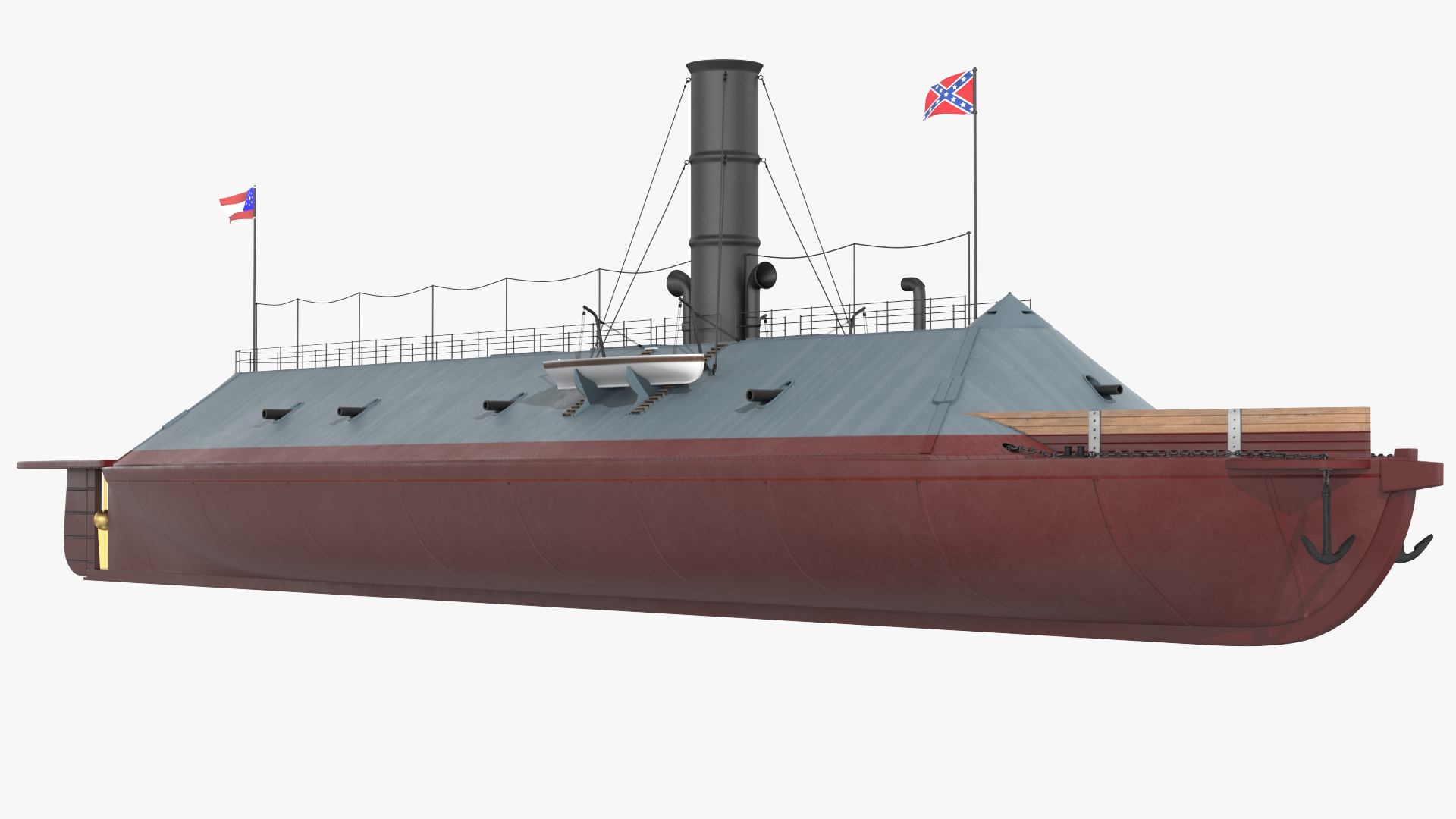 Confederate Navy Ship CSS Virginia 3D model