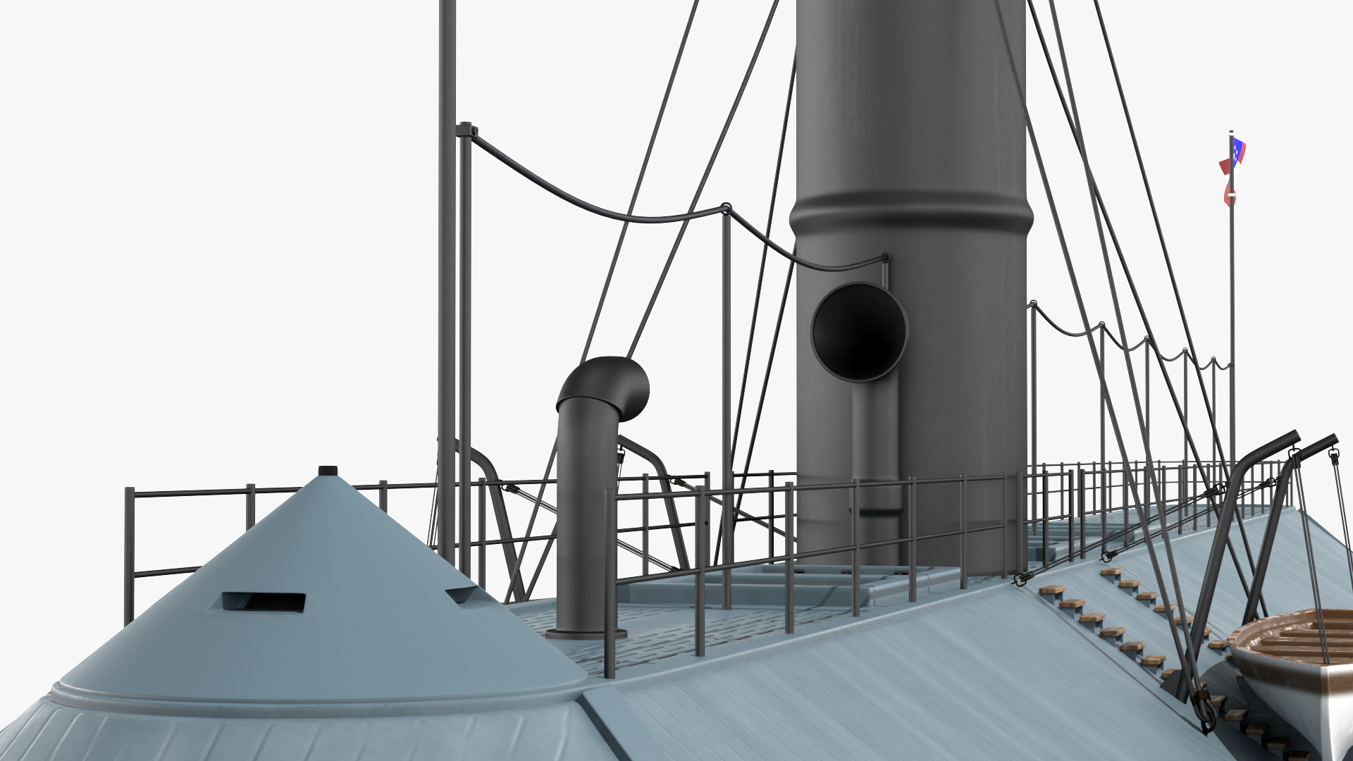 Confederate Navy Ship CSS Virginia 3D model