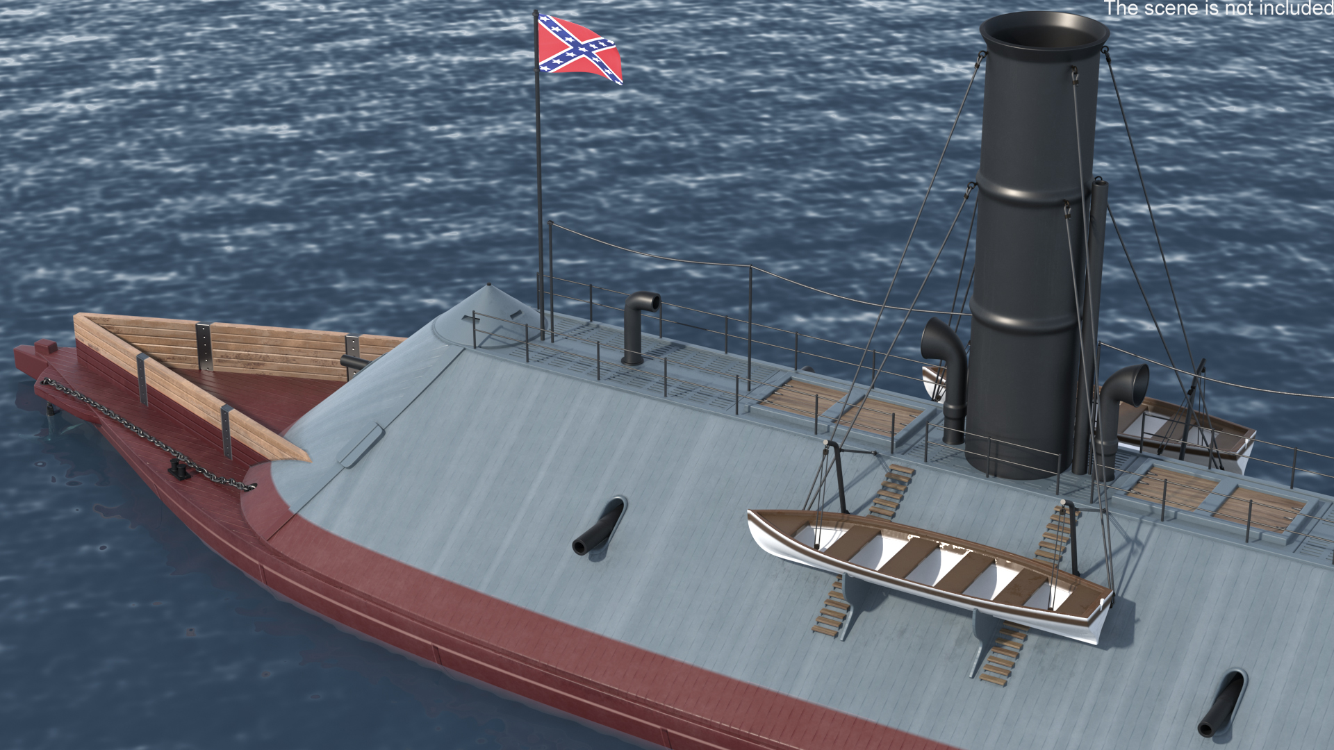 Confederate Navy Ship CSS Virginia 3D model