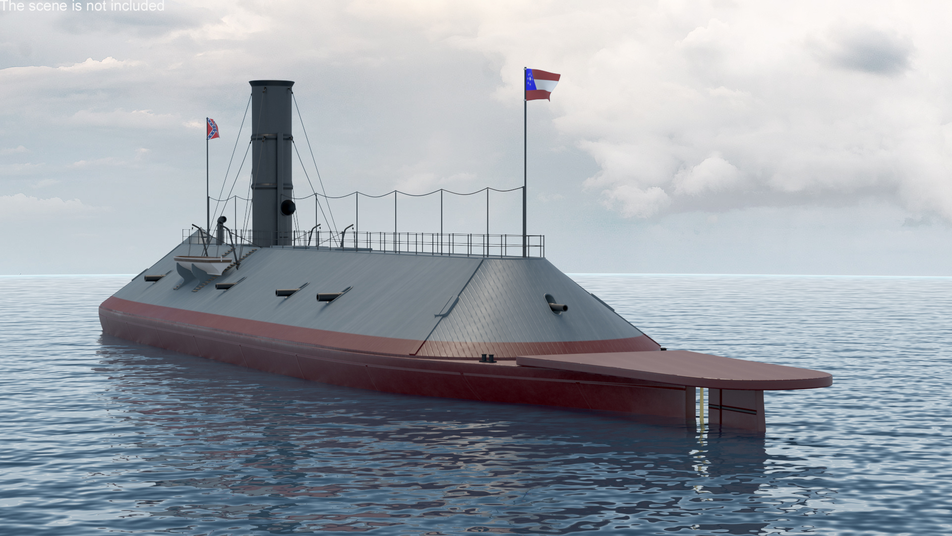 Confederate Navy Ship CSS Virginia 3D model