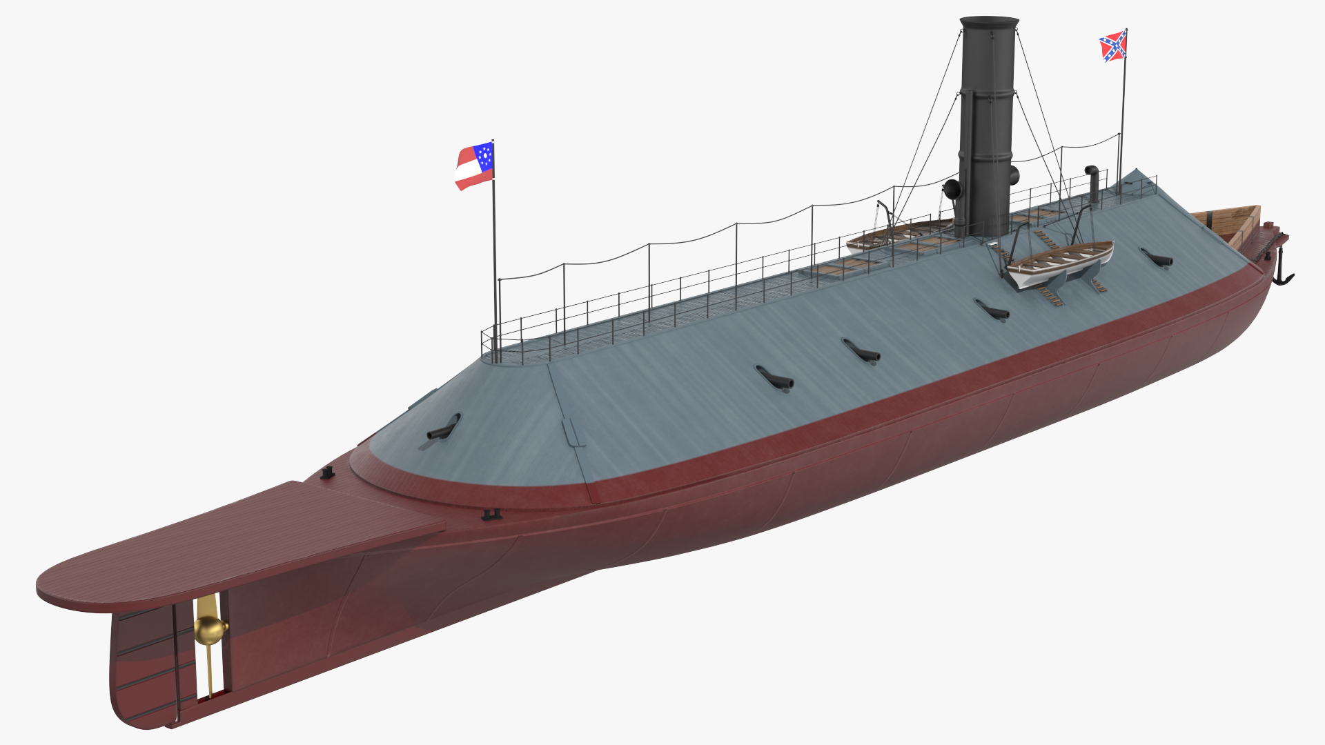Confederate Navy Ship CSS Virginia 3D model