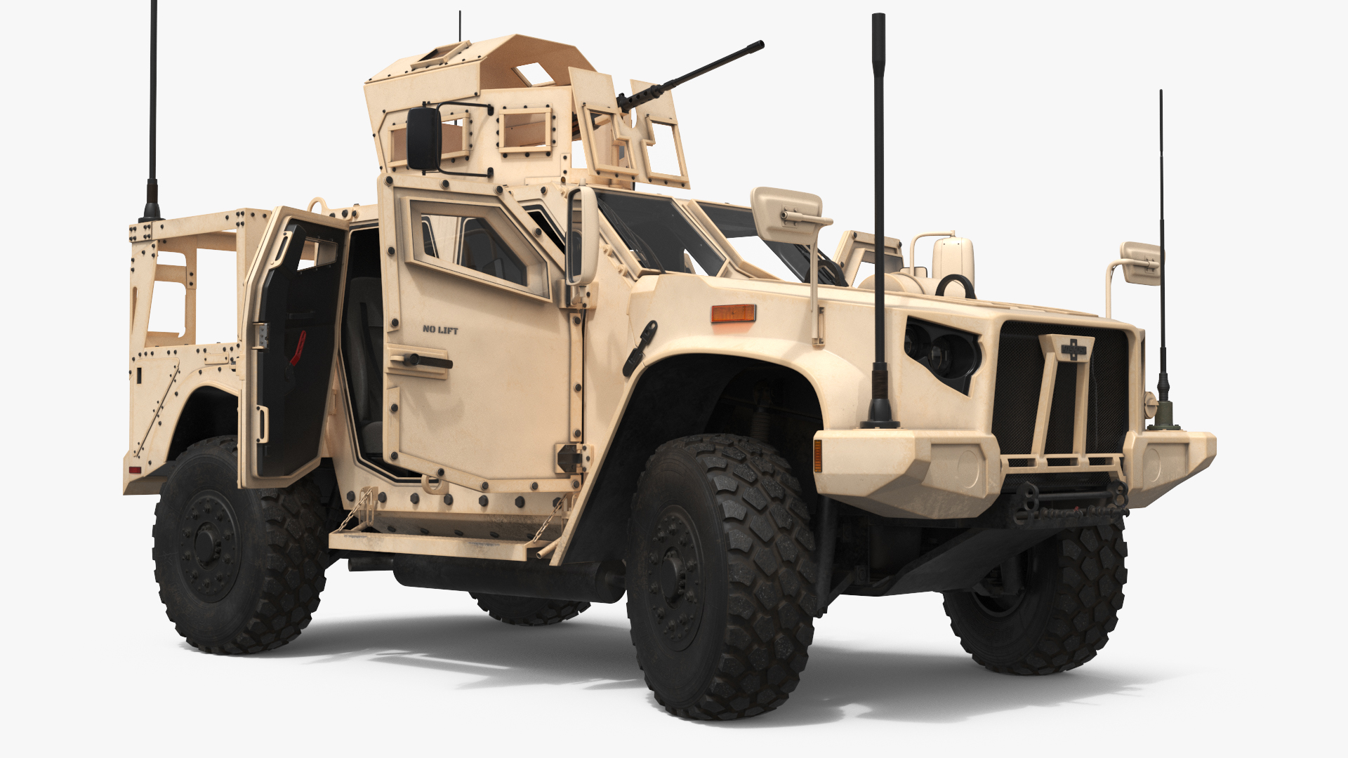 Military Truck Oshkosh L-ATV with Gun Turret Rigged - view 2