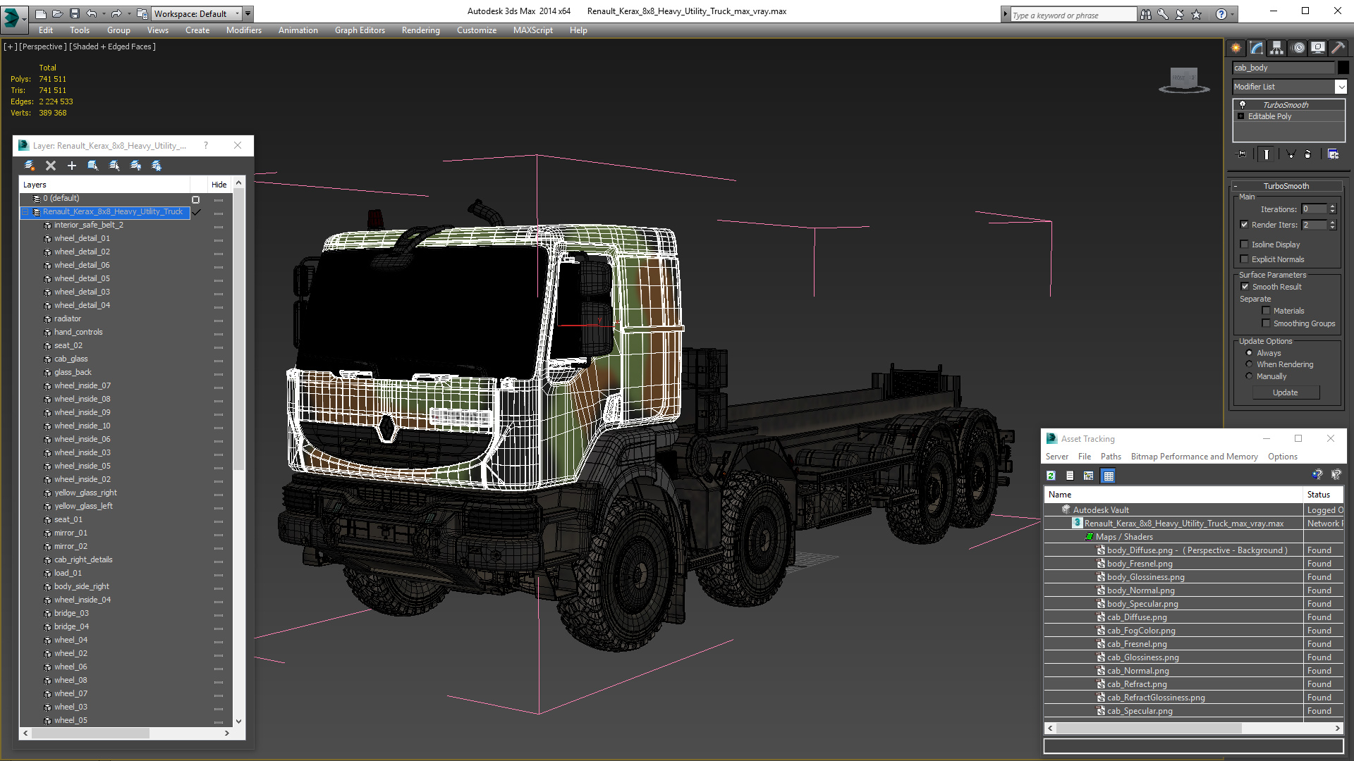 Renault Kerax 8x8 Heavy Utility Truck 3D