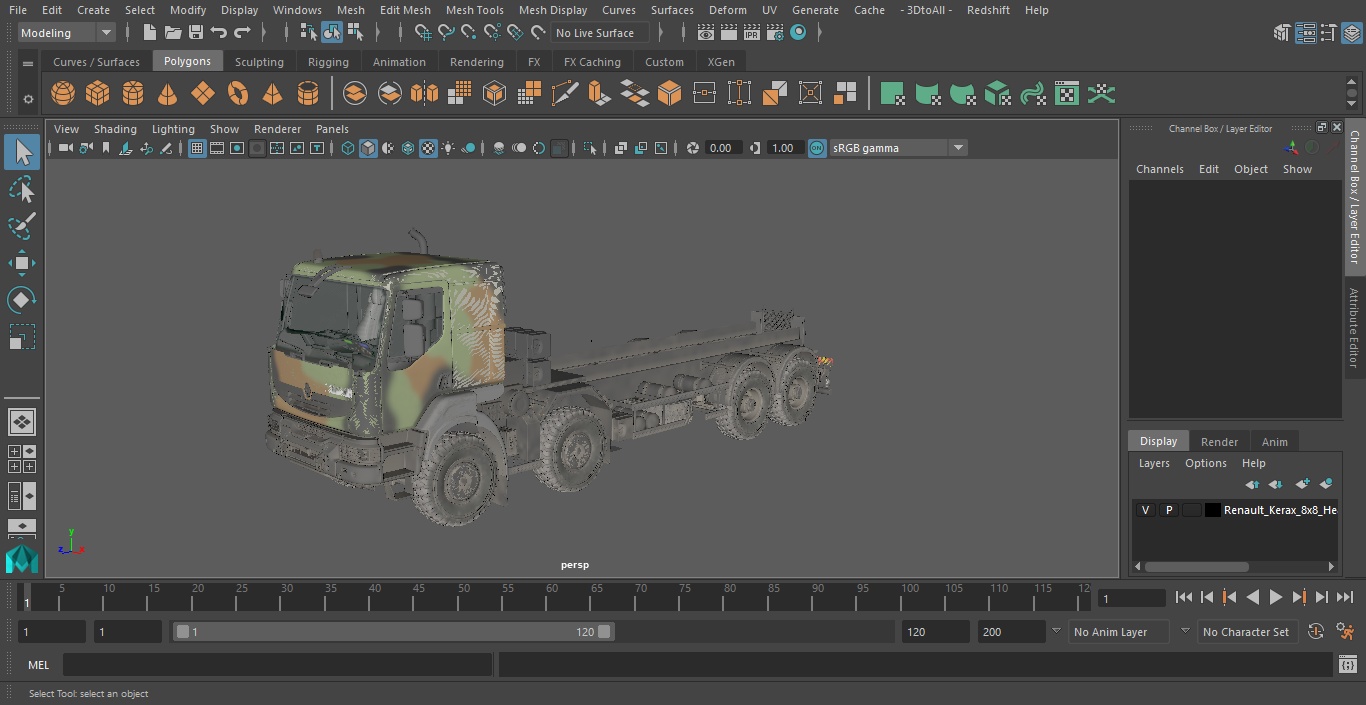 Renault Kerax 8x8 Heavy Utility Truck 3D