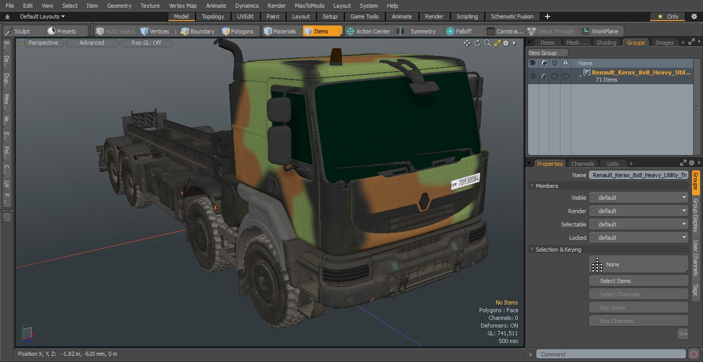 Renault Kerax 8x8 Heavy Utility Truck 3D