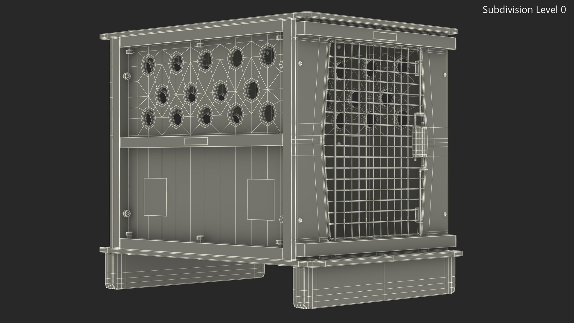 Airline Pet Wooden Crate 3D model
