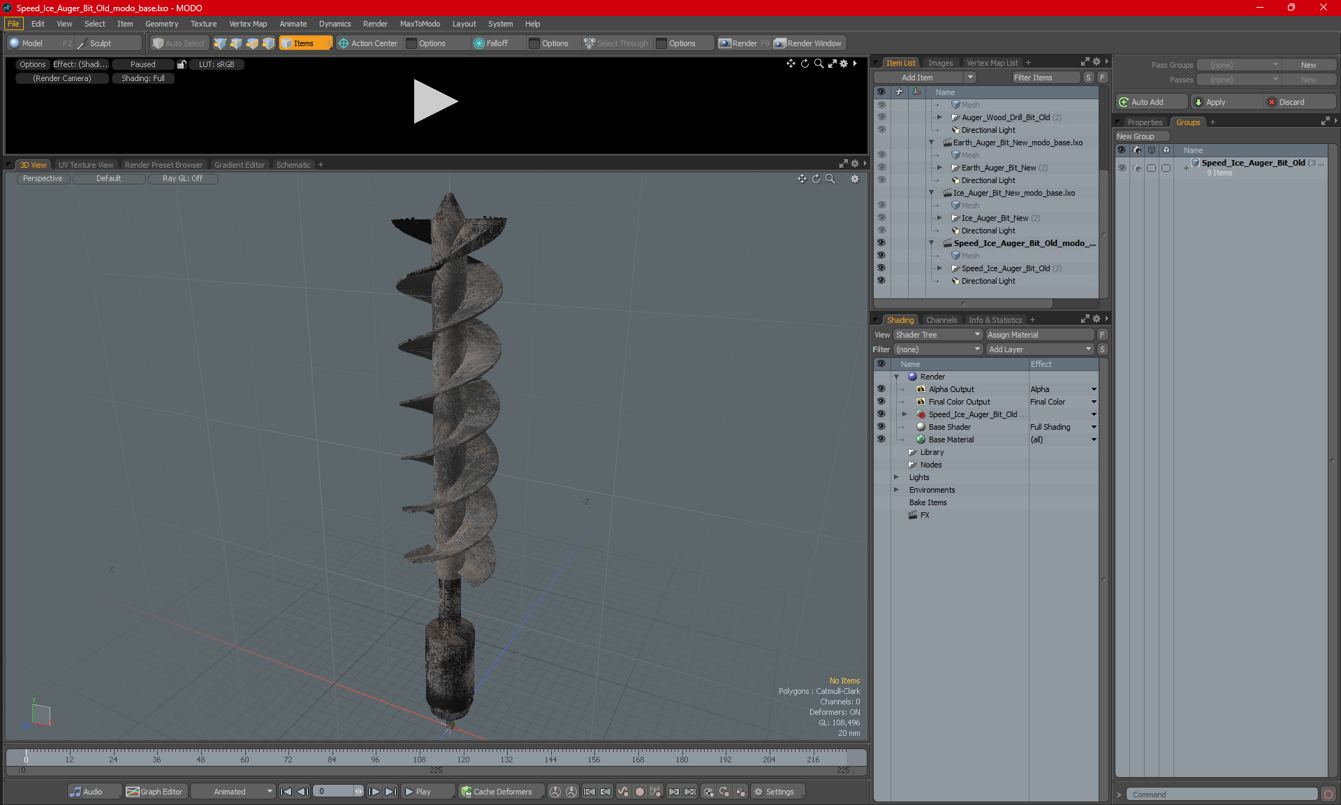 3D Speed Ice Auger Bit Old model