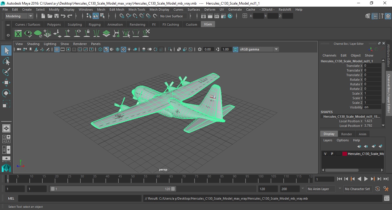3D model Hercules C130 Scale Model