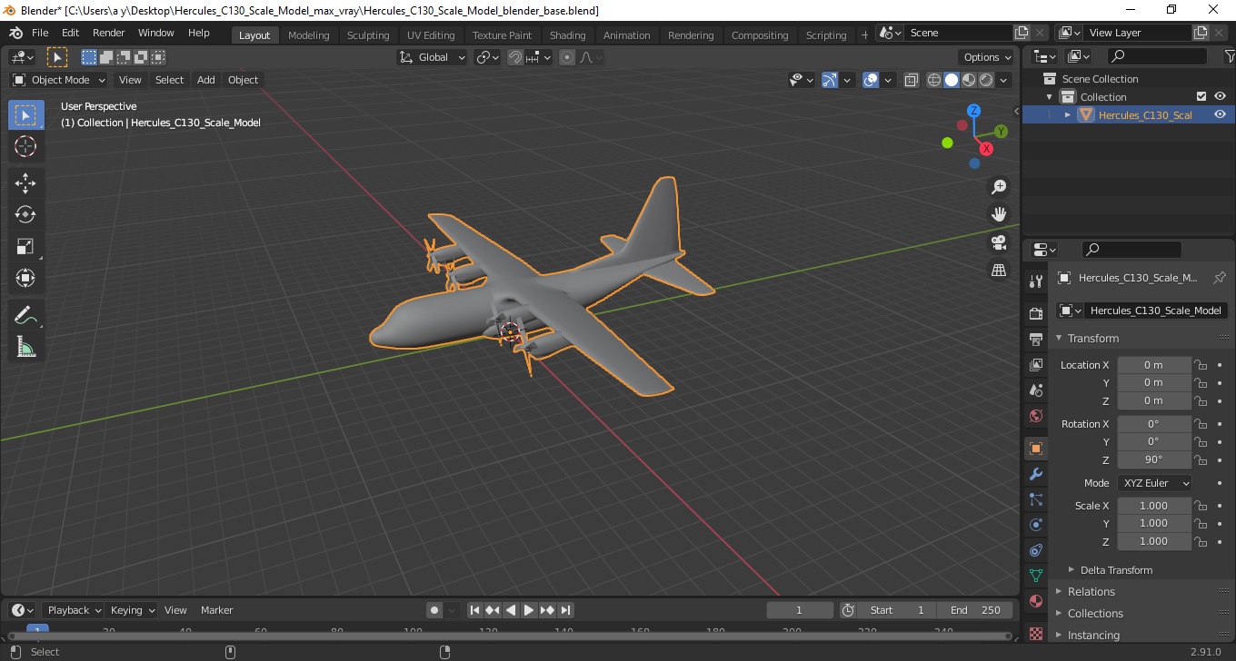 3D model Hercules C130 Scale Model